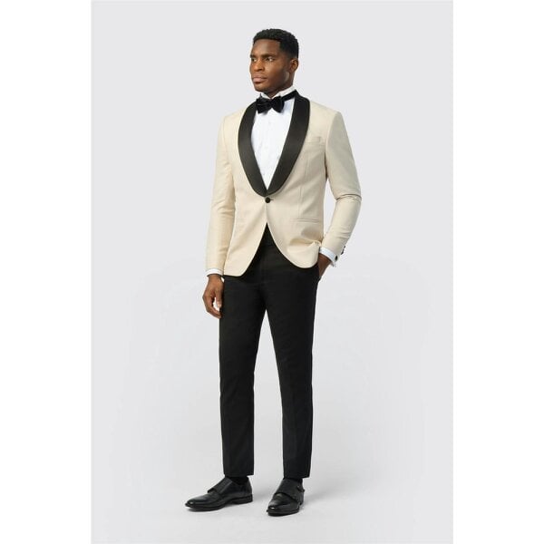 Antique Rogue Slim Fit Ecru Texture Dresswear Jacket