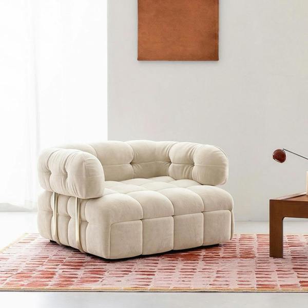 Weilai Concept Rojas Single Sofa Bed, Armchair Sofa Bed, Cream, 100CM (Clearance)