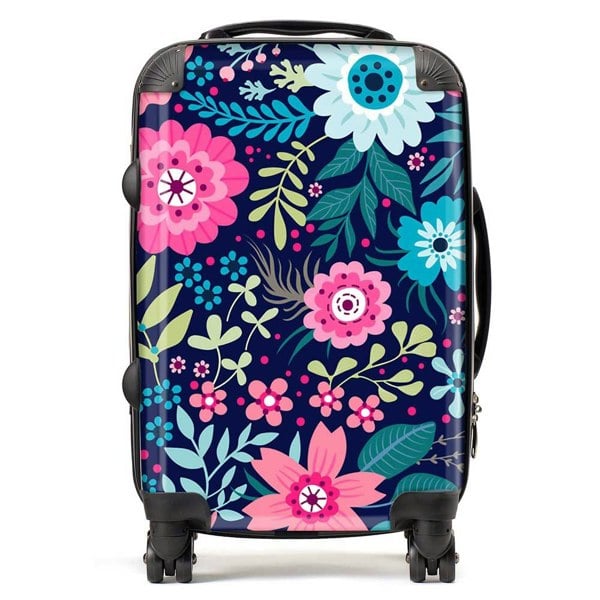 Warren Reed Cute Colourful Flower Pattern Suitcase