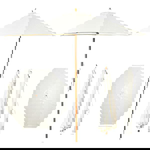 Samuel Alexander 2.7m Outdoor Wooden Garden Parasol Sun Shade with Carry Bag in Cream