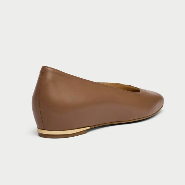 Calla Lucinda Flat Shoes for Bunions & Wide Feet - Tiramisu Leather