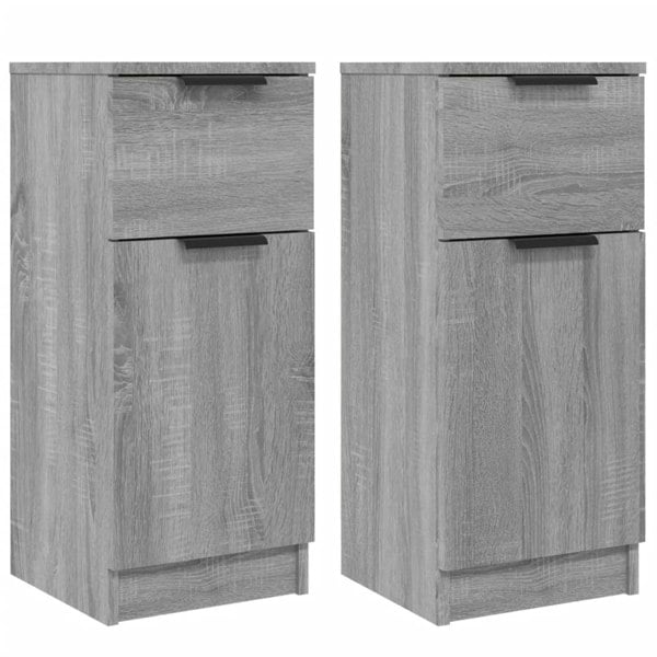 Berkfield Sideboards 2 pcs Grey Sonoma 30x30x70 cm Engineered Wood