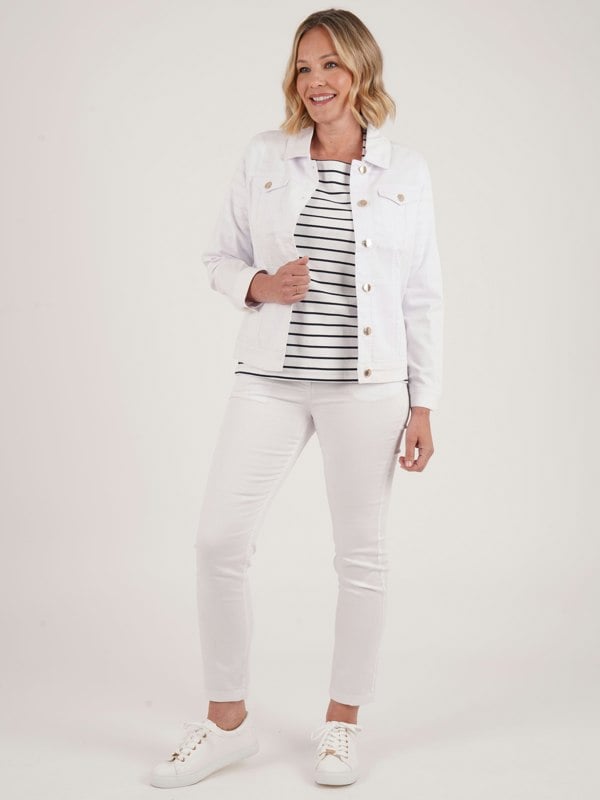 PennyPlain 5 Pocket Jeans - White Short