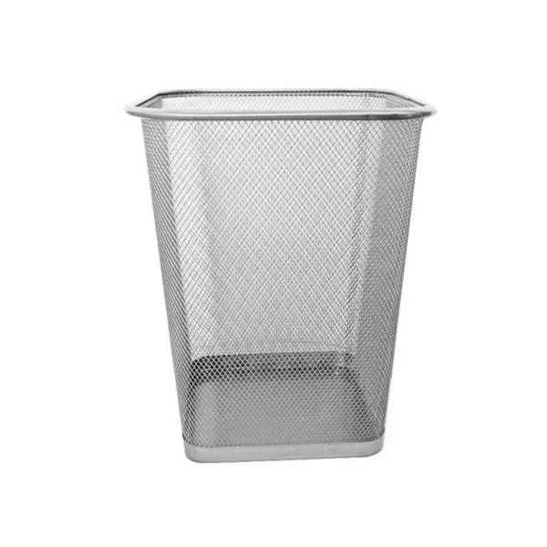 SupaHome Square Mesh Waste Bin - Silver - 