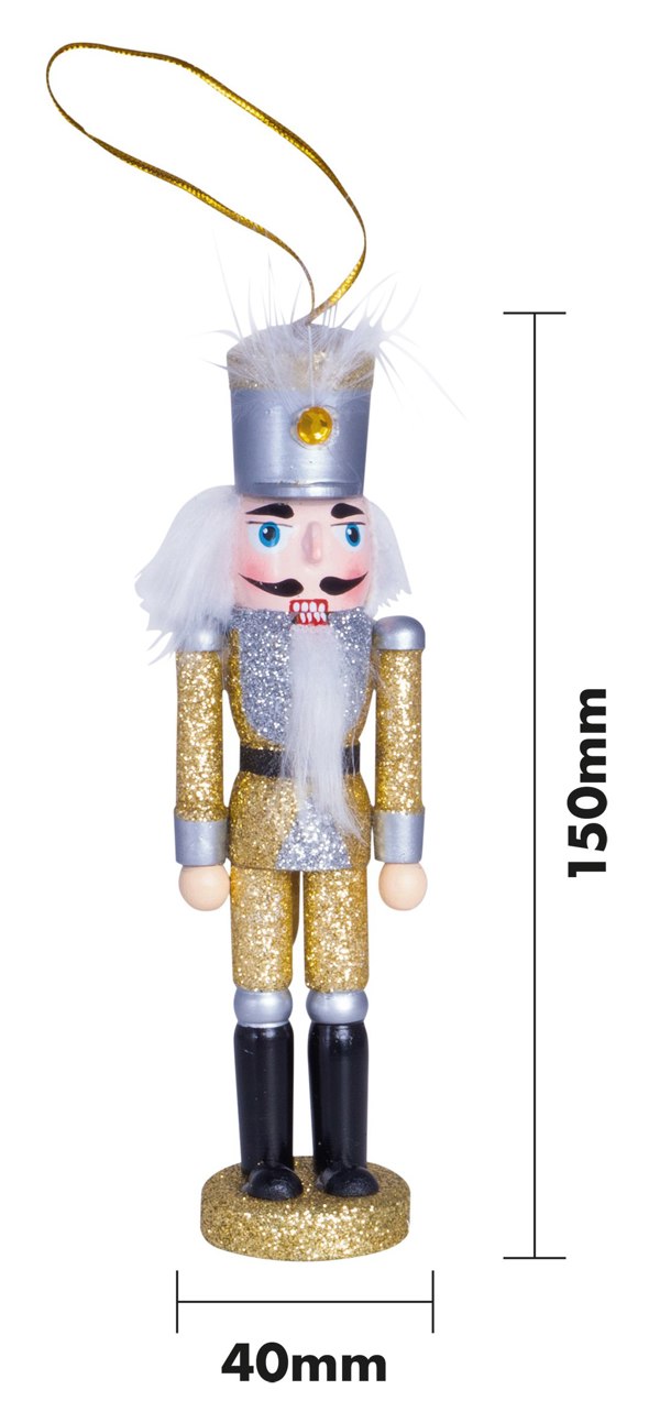 St Helens Nutcracker GOLD & SILVER  WITH HAT