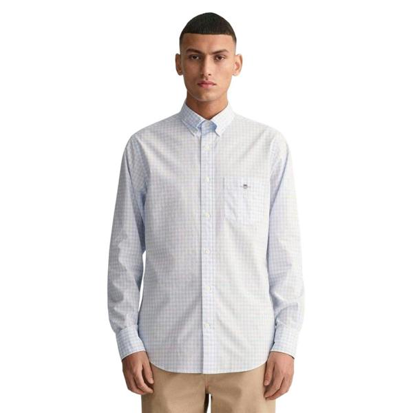 Gant Mens Gingham Regular Shirt - Blue - 