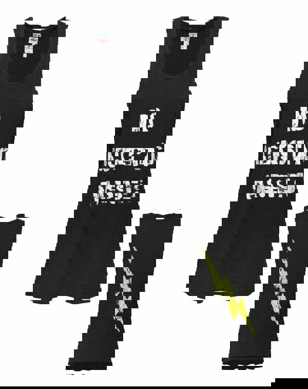 Vanilla Underground Junk Food Clothing Womens Black No Backstage Passes Text Vest