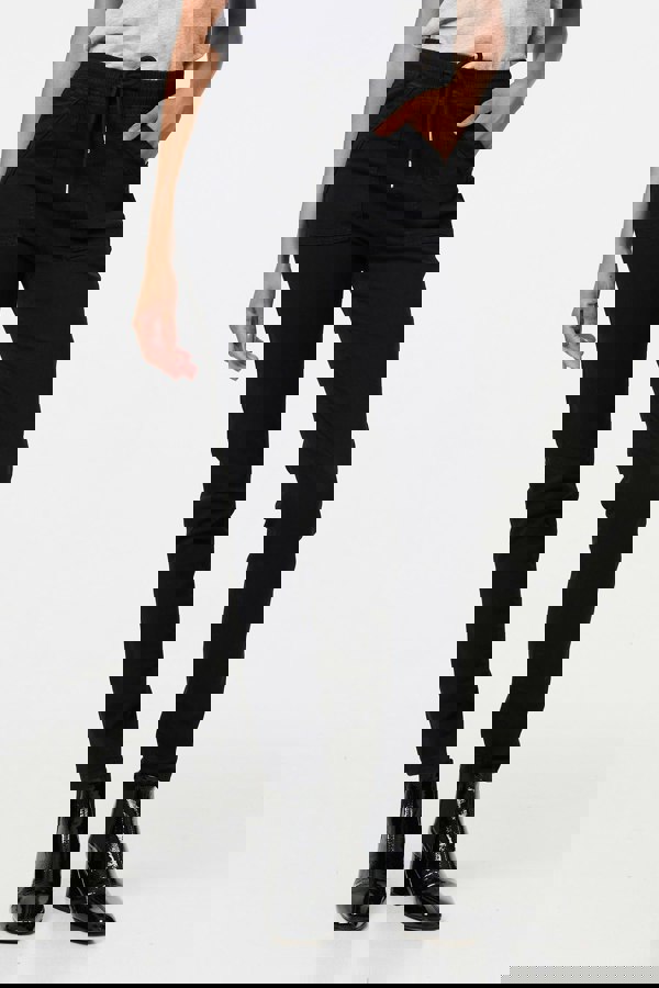 Black | Denim Skinny Ankle Grazer Leggings