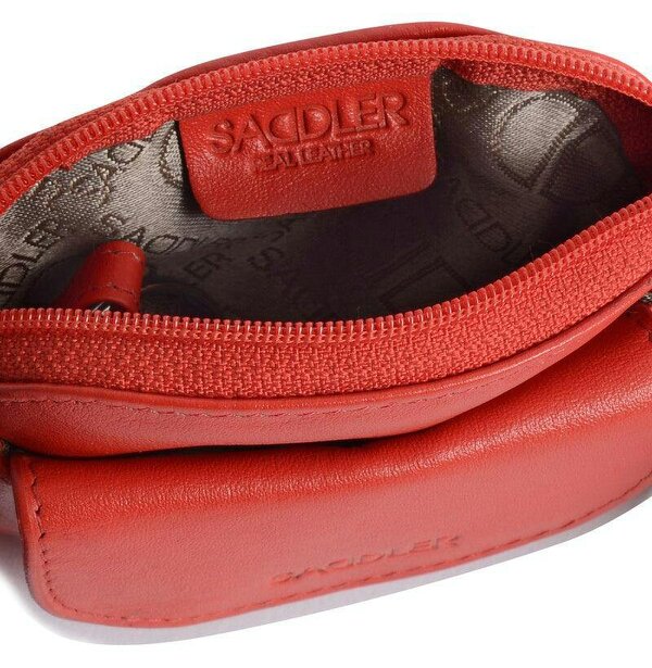 SADDLER Compact Leather Zip-Top Coin Purse "Molly" – Handmade by Saddler | RFID Protected & Gift Boxed | With Front Pocket & Interior Key Ring