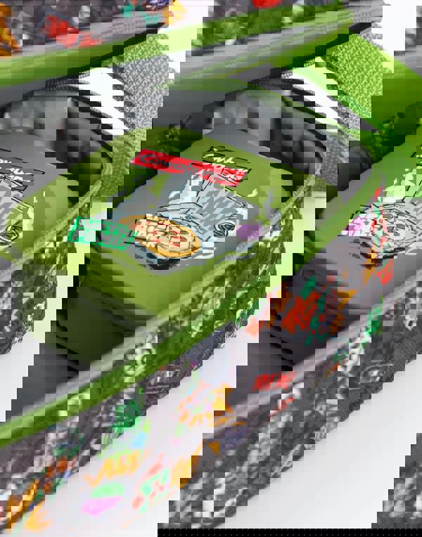 Teenage Mutant Ninja Turtles Boys Green Character Lunch Bag, Lunch Box and Bottle Set (One Size)