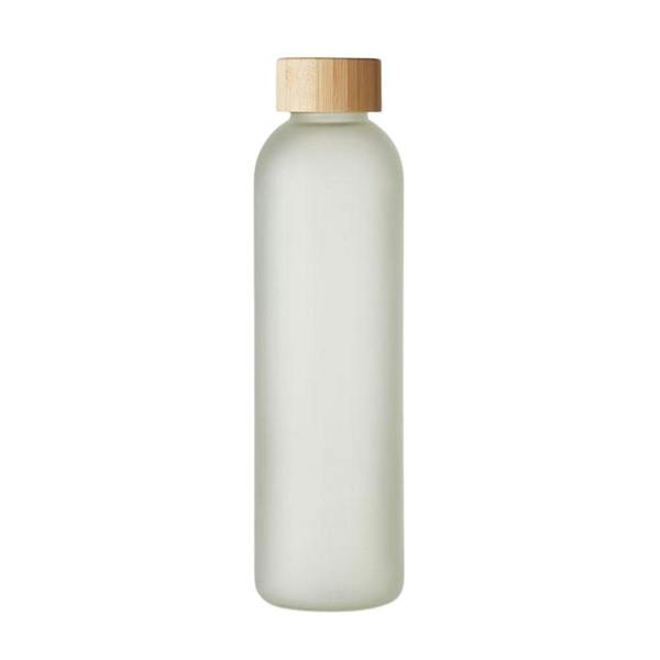 MidOcean Lom Sublimated Bamboo 650ml Water Bottle - Transparent White - 
