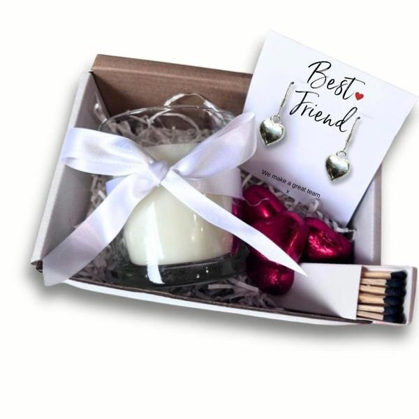 Aye Do Gifts Small Best Friend Gift Hamper | Earrings, Chocolates & Candle