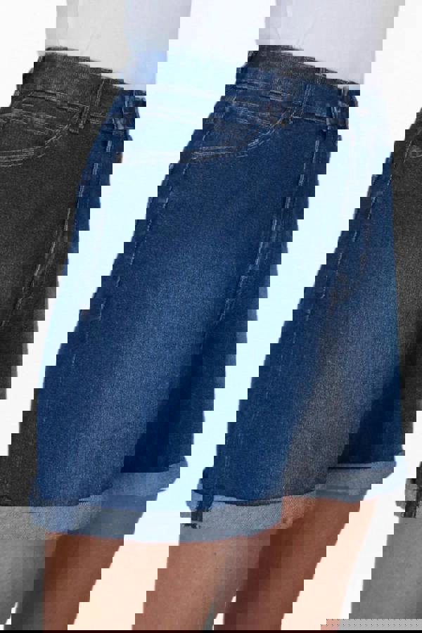 Paulo Due Women's Relaxed Mom Fit Denim Jean Shorts