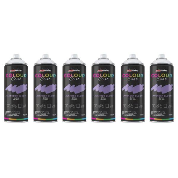 Colour Coat 6X Lavender Bloom RAL 4005 Satin Spray Paint 400ml