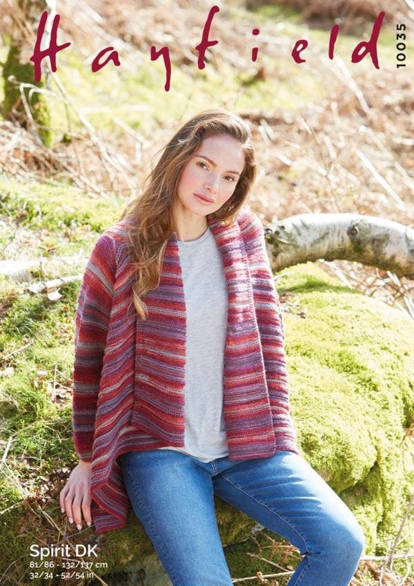Hayfield Spirit DK Knitting Pattern 10035, Cardigans for Women, 32 - 54 Inches