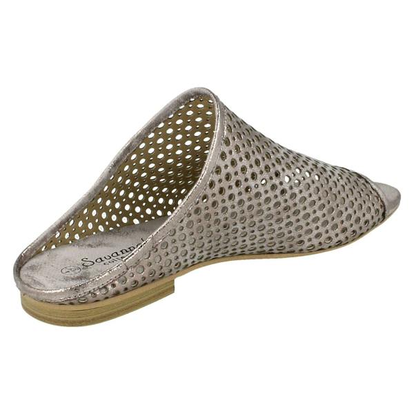 Savannah Ladies Savannah Flat Punched Upper Mule Sandals