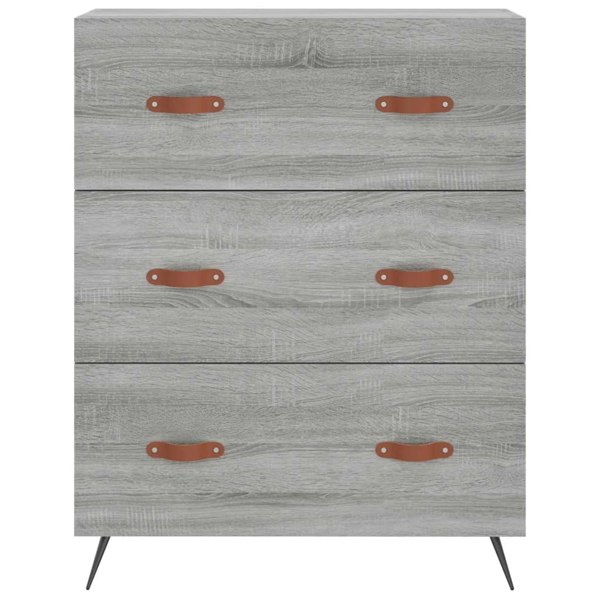 Berkfield Highboard Grey Sonoma 69.5x34x180 cm Engineered Wood