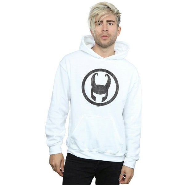 Marvel Mens Loki Icon Hoodie - White