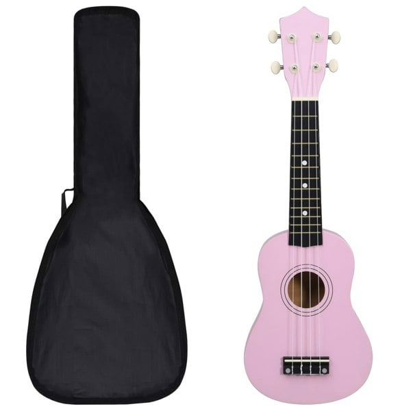 Berkfield Soprano Ukulele Set with Bag for Kids Pink 21"