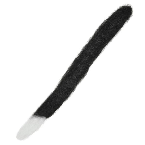 Bristol Novelty Unisex Adults Black Cat Tail With White Tip - Black/White - 