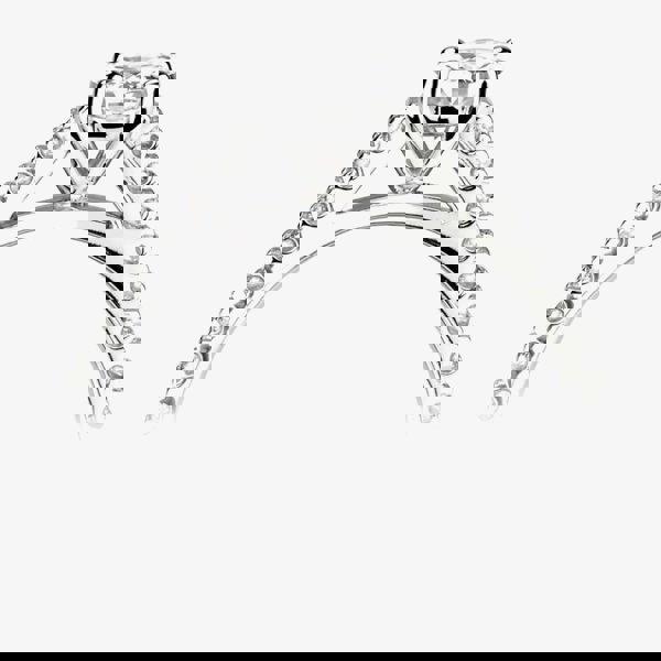 1888 Collection Platinum Oval Cut 0.40ct Diamond Solitaire Shoulder Set Ring RI-2250