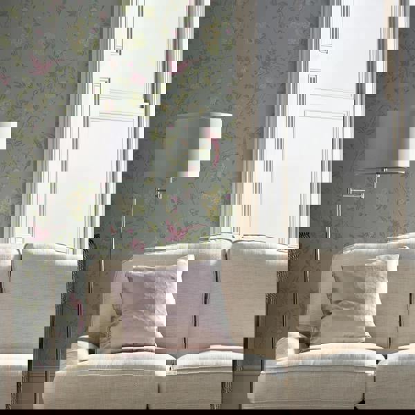 Laura Ashley Summer Palace Wallpaper - Duck Egg - 10m