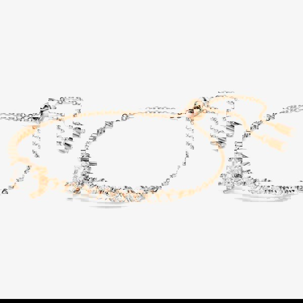 Swarovski Matrix Rose Gold Tone Plated White Zirconia Tennis Bracelet 5730706