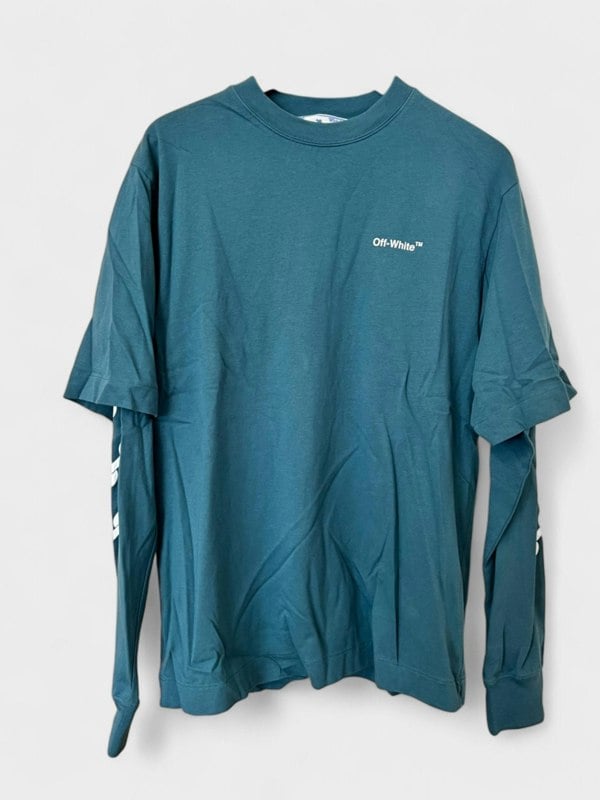 Off - White Chain Arrow Double Sleeve Green White - Supplied FashionOff - White