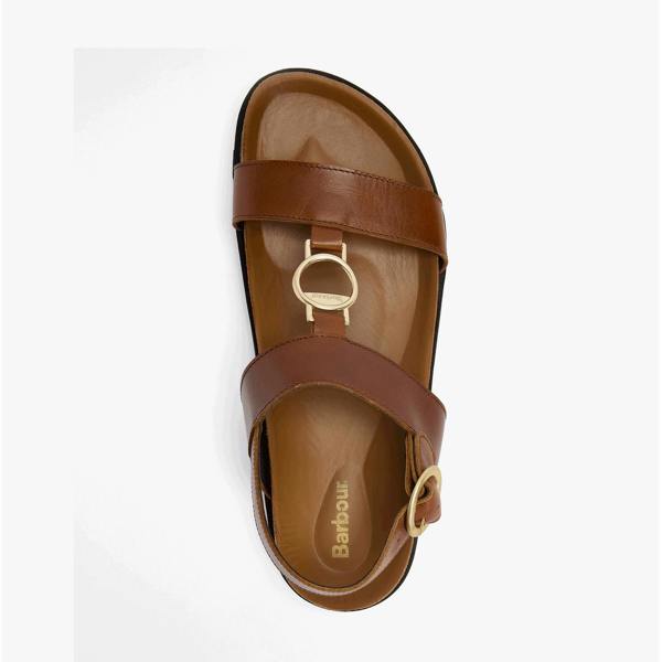 Barbour GWEN Ankle Strap Sandals   in  Brown