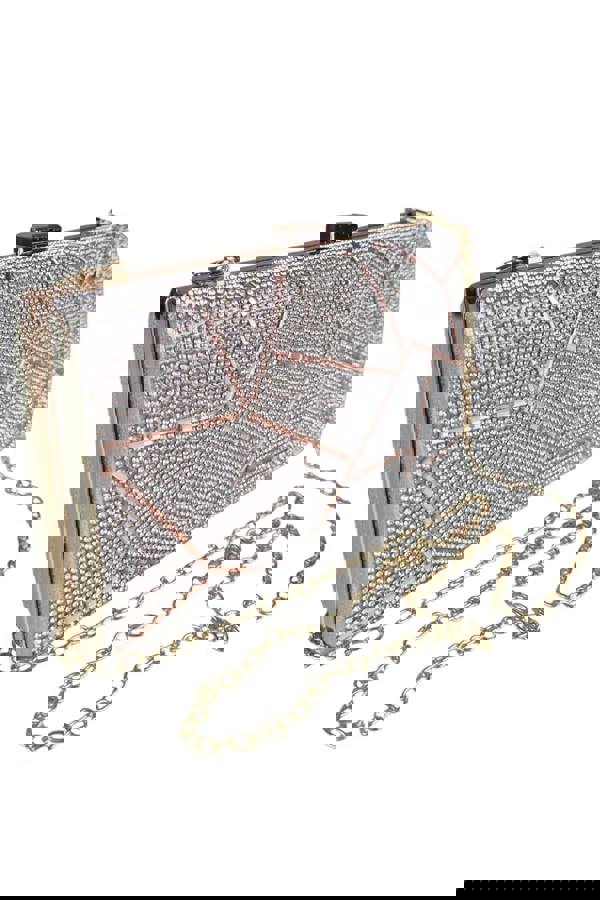 Paulo Due Abstract Diamante & Rhinestone Clutch Bag