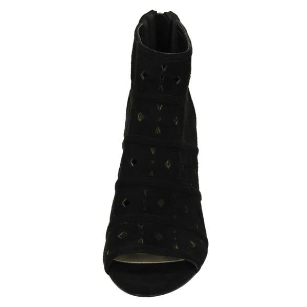Spot On Ladies Spot On High Wedge Peeptoe Ankle Boots