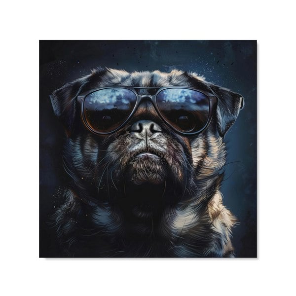 Warren Reed - Designer Cool Pug with Midnight Shades Kitchen Splashback