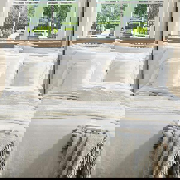 Soak&Sleep White French Linen Duvet Cover