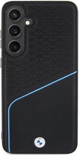 BMW Signature Leather Textured and Line with MagSafe Hard Case for Samsung Galaxy S24 6.2" Black - BMHMS24S23RDCLK