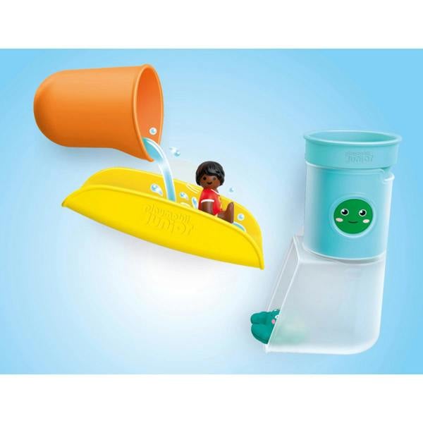 Playmobil JUNIOR AQUA: Pour and Play Water Tank with Slide - 71775 Playset