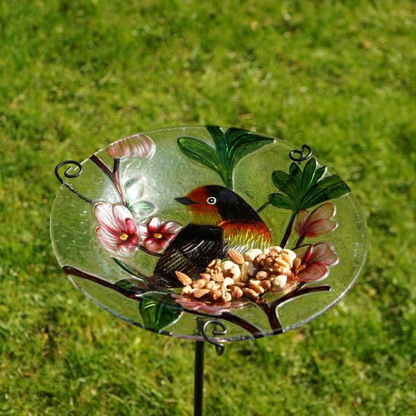 Country Club Bird Feeder Stake - Robin