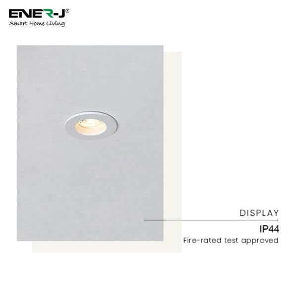 ENER-J 8W WiFi LED Recessed Spot Downlight, Fire Rated, Smart Ceiling Light, Works with Alexa & Google Assistant