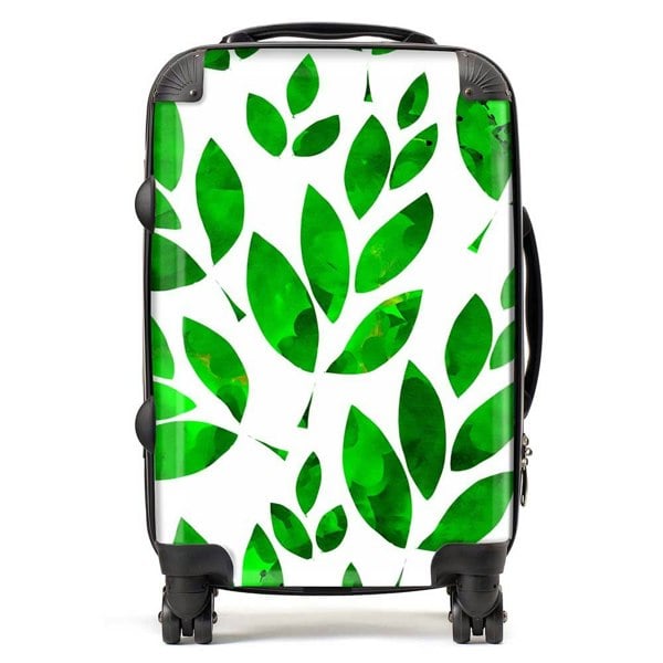 Warren Reed Watercolor Abstract Leaves Suitcase