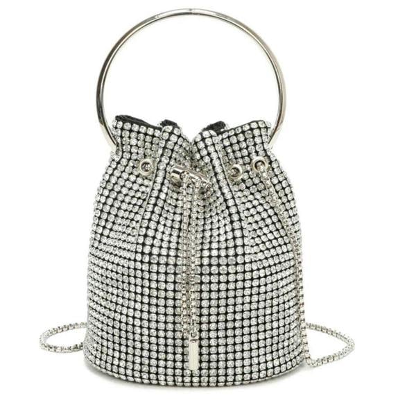 Love EMVY Rhinestone Sparkle Drawstring Evening Bag