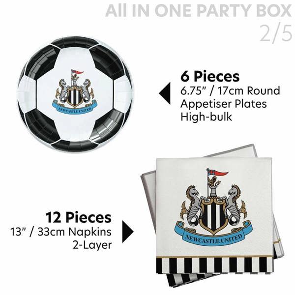 Newcastle United FC All in One Party Box Set, Kitchen Accessories, Sports, Gift
