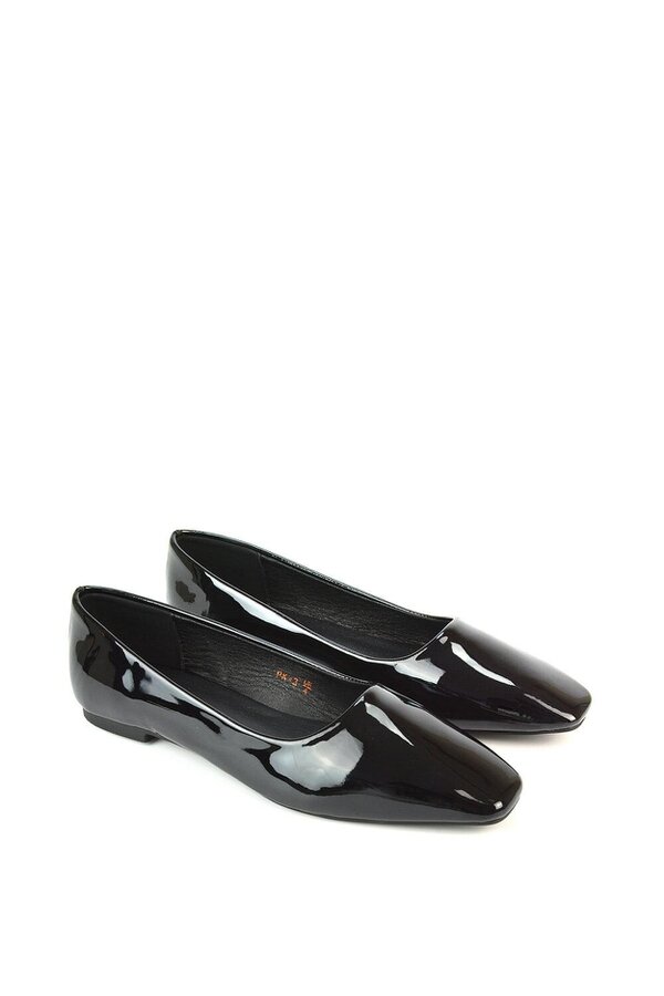 XY LONDON Square Toe Slip On Flat Heel Ballerina Pumps