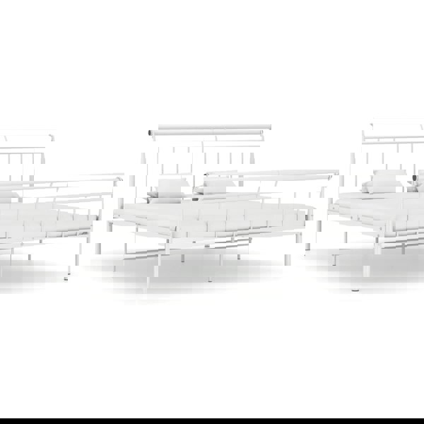 Berkfield Bed Frame White Metal 200x200 cm