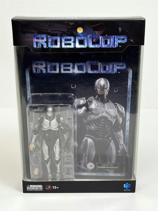 Hiya Robocop Exquisite Mini Silver Robocop 1:18 Scale HLR0085