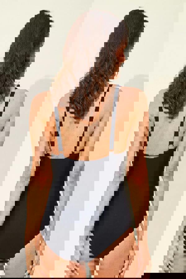 Ikat Print Ruched Front Swimsuit