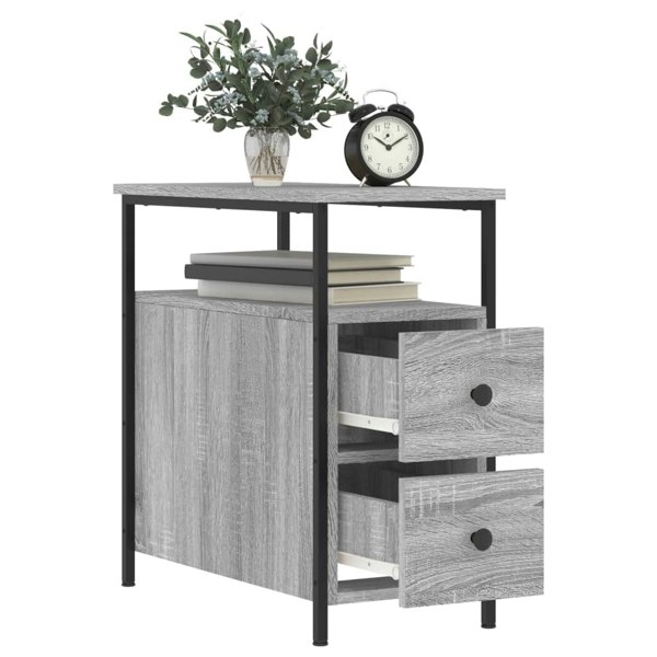 Berkfield Bedside Cabinets 2 pcs Grey Sonoma 30x60x60 cm Engineered Wood