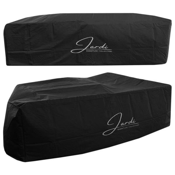 Jardi Rattan Corner Set With Composite Table – Black