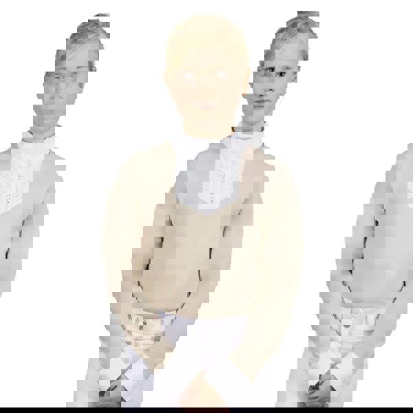 Coldstream Childrens/Kids Next Generation Roslin Crystal Ruffles Show Shirt - Latte - 