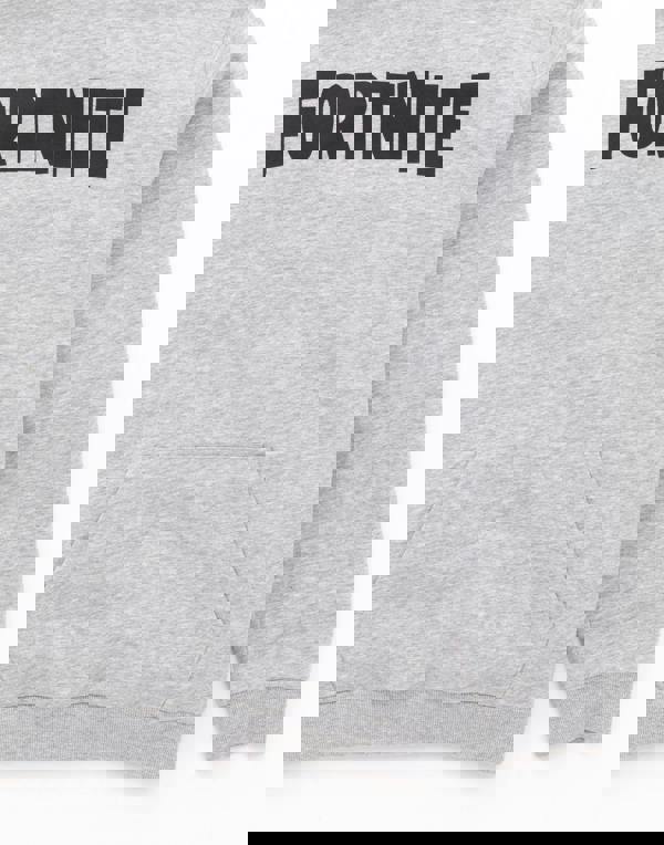 Fortnite Boys Grey Logo Print Hoodie [dis]