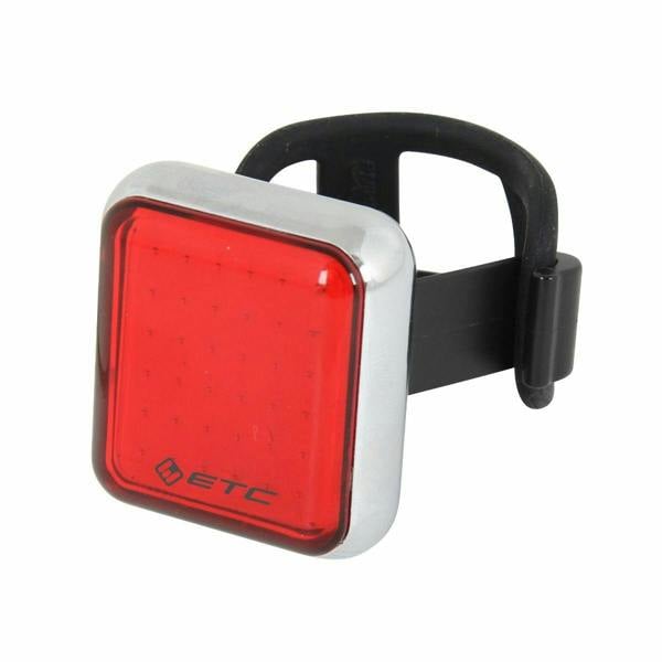 ETC Tauri 60 Lumen Waterproof Smart COB LED Rear Bike Light, USB Rechargeable