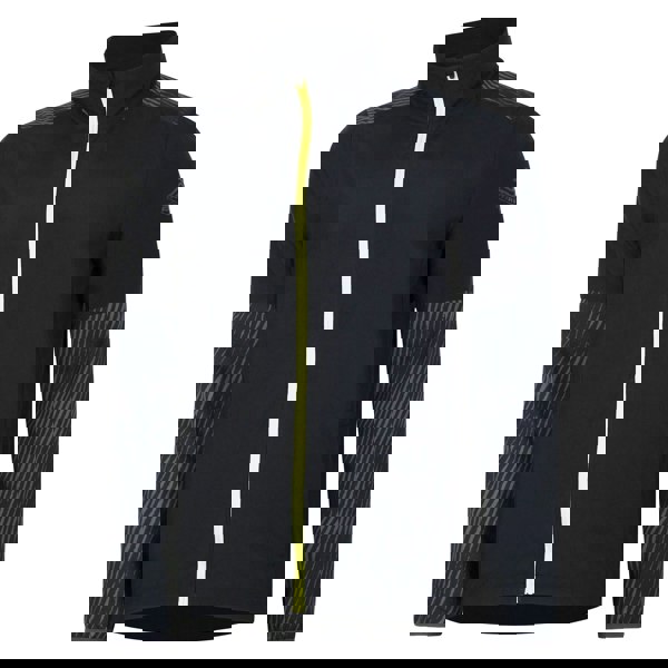 Umbro Mens Pro Stripe Detail Training Waterproof Jacket - Black/Periscope/Limeade Yellow